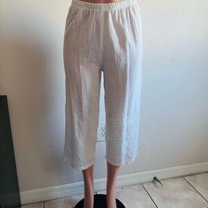 Peanut Punch White Casual Pants